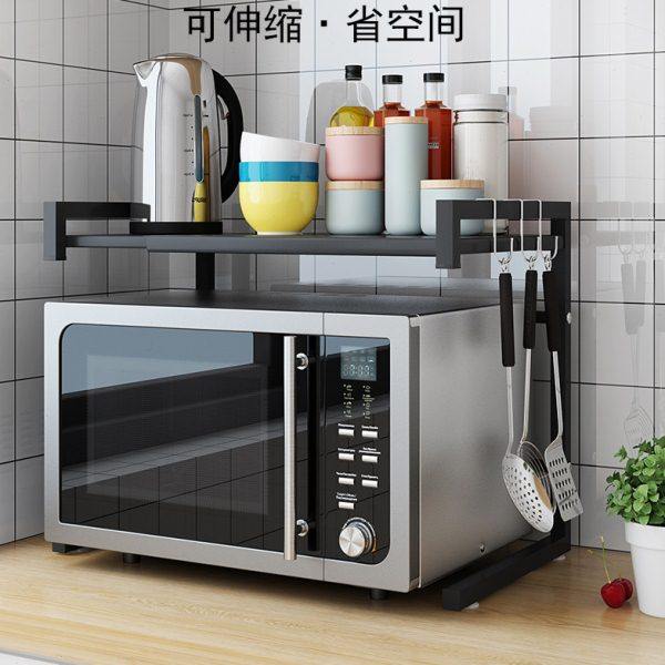 热卖厨房微波炉置物架多功能不锈钢可伸缩调节微波炉架烤箱收纳架,厨房/烹饪用具,微波炉置物架,淘宝优惠券,粉丝福利购,淘宝优惠卷