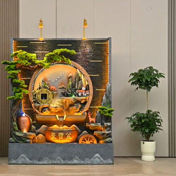 流水墙酒店大堂户外别墅阳台庭院鱼池景观造景循环落地流水摆件,家居饰品,户外/庭院摆件,淘宝优惠券,粉丝福利购,淘宝优惠卷