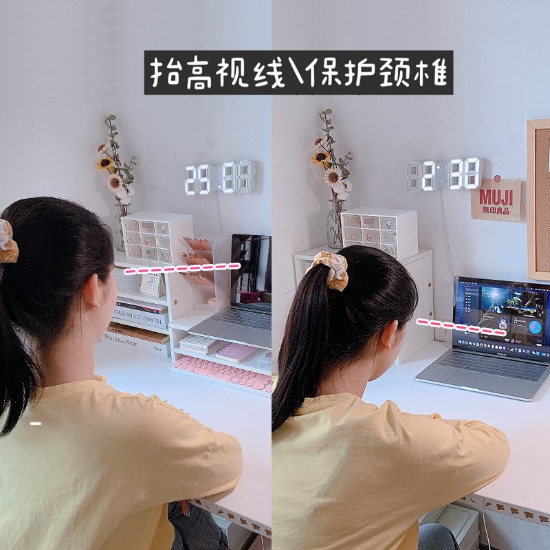 桌面收纳架子抽屉k式小盒子宿舍ins学生书桌整理置物架电脑增高架