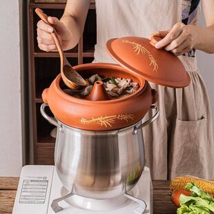 云南建水汽锅鸡汽锅蒸汽锅气锅蒸锅家用砂锅商用盗汗鸡锅非紫陶