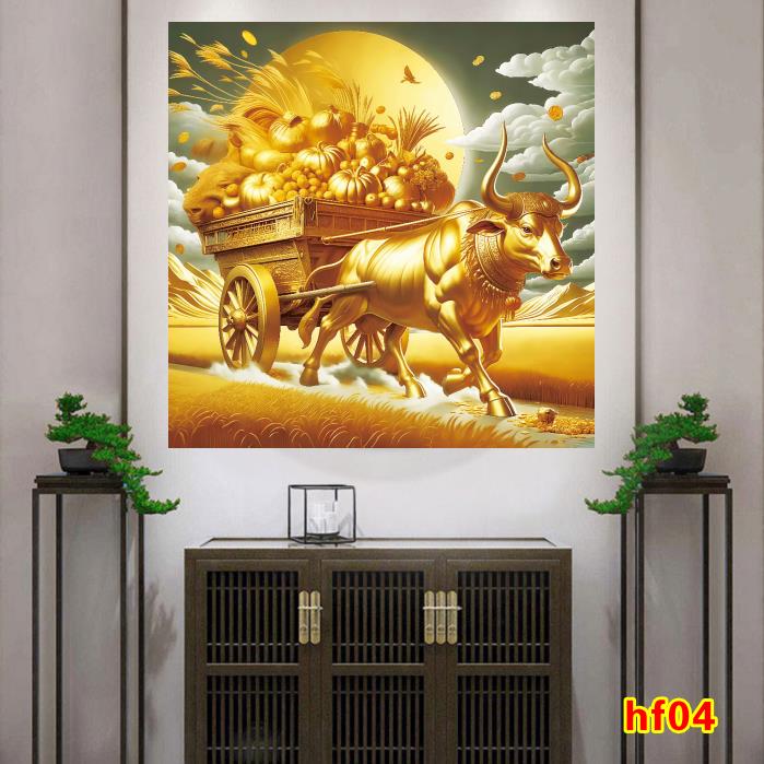 金牛图满载而归招财画旺业吉祥画客厅书房办公室招财牛装饰画年画