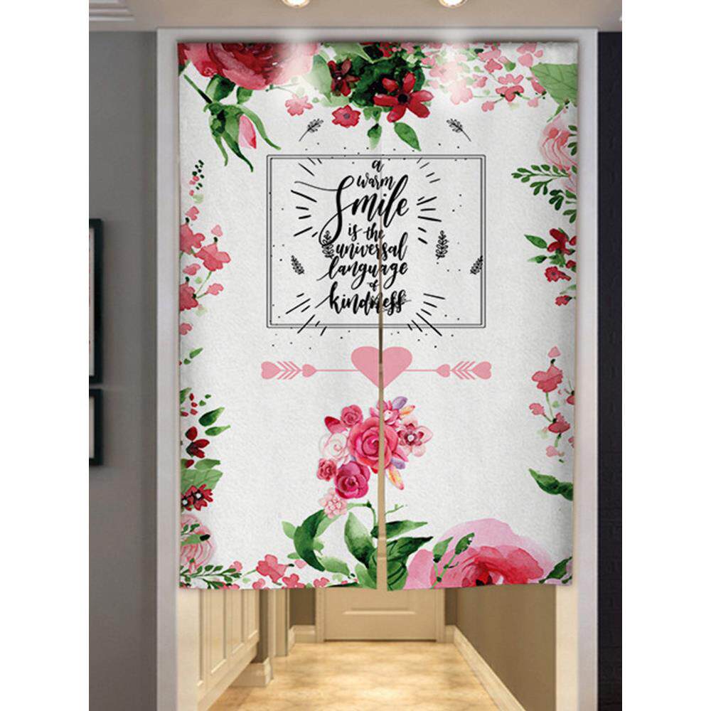 门帘家用隔断帘布艺北欧日式免打孔卫生间卧室遮挡风厨房半挂帘子