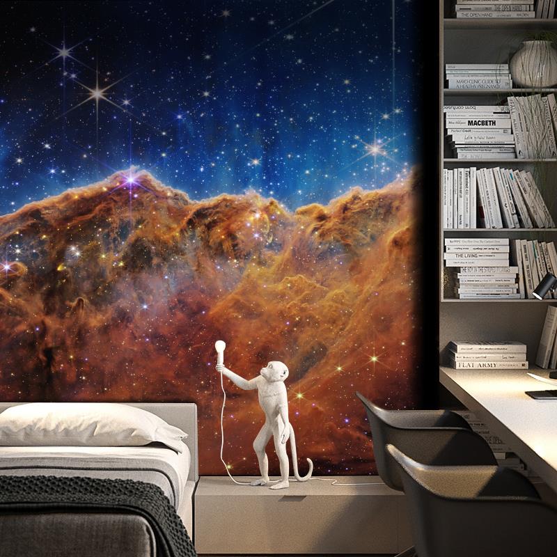 星空银河墙贴创意墙纸贴画ktv宿舍卧室科幻宇宙主题壁画自粘吊顶