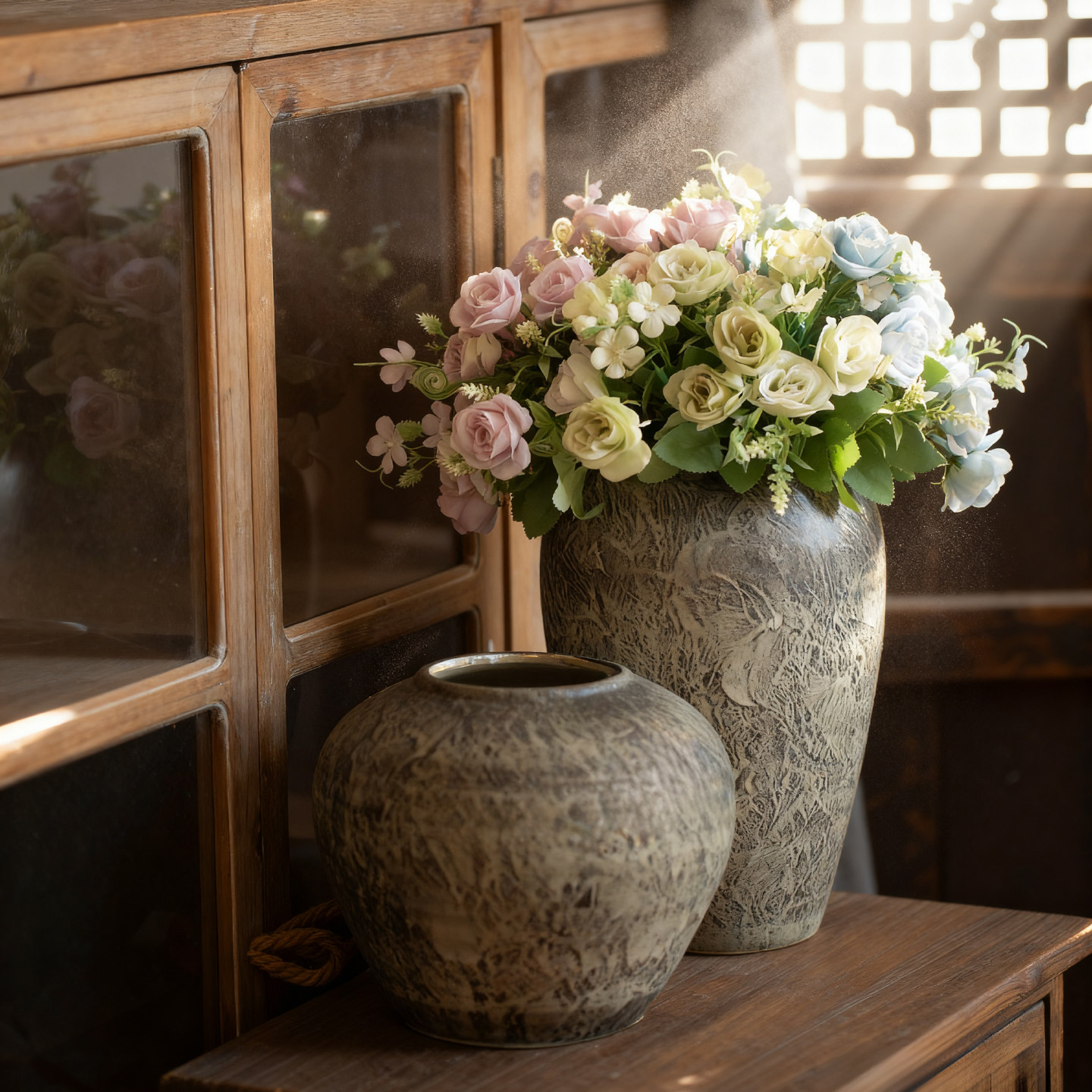 景德镇侘寂风陶瓷花瓶禅意桌面花器复古怀旧粗陶罐酒店民宿装饰品,家居饰品,花瓶,淘宝优惠券,粉丝福利购,淘宝优惠卷