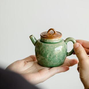功夫茶具陶瓷茶水壶冲茶器泡茶小壶 结晶釉小艺壶家用过滤茶壶中式