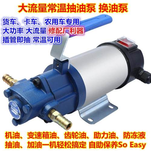 12V 220V电动抽油泵齿轮油变速箱油加油机汽车轮船波箱油加油泵