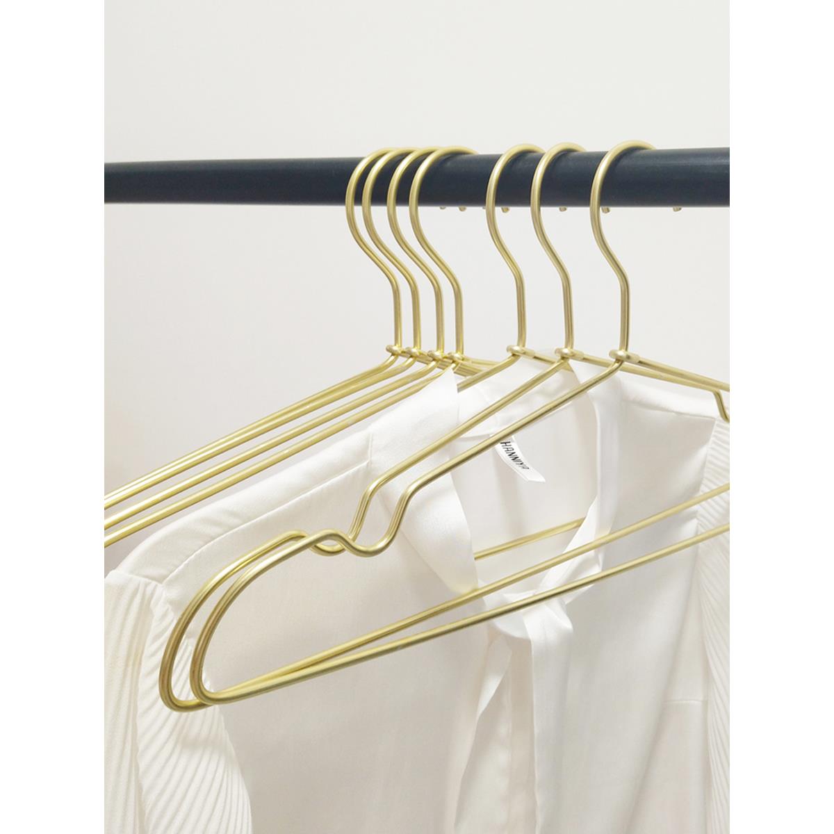 家用太空铝合金晾衣架干湿两用日式阳台金属衣挂ins北欧防滑衣撑