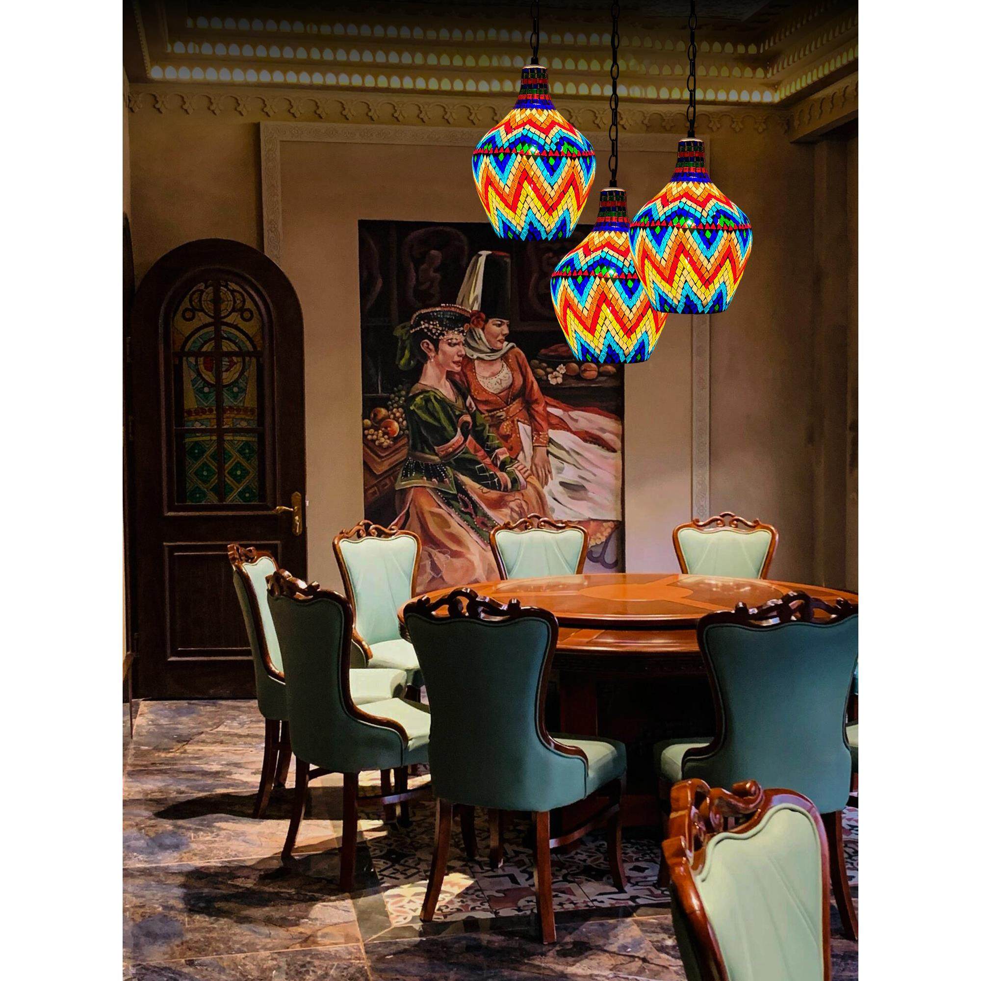 TaiTokin花瓶吊灯手工马赛克餐厅餐桌卧室咖啡厅酒店民宿装饰吊灯,家装灯饰光源,餐厅吊灯,淘宝优惠券,粉丝福利购,淘宝优惠卷