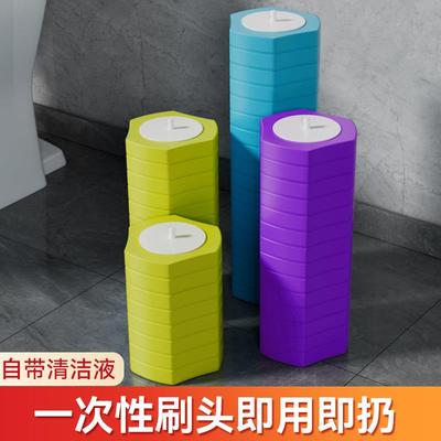 宝家洁一次性马桶刷替换头卫生间马桶刷子可抛式通用替换装清洁刷