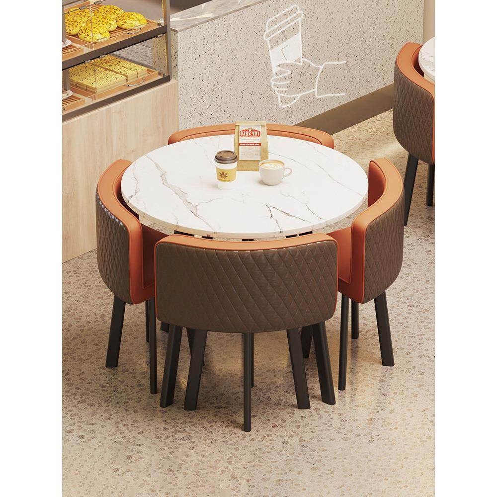 接待桌椅组合现代简约会客洽谈桌甜品奶茶店一桌四椅休闲小圆桌椅,住宅家具,板木餐桌,淘宝优惠券,粉丝福利购,淘宝优惠卷