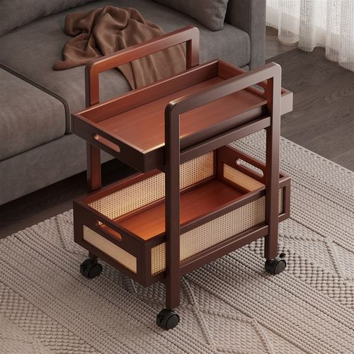 中古小推车置物架可移动带轮边几客厅零食储物柜厨房果蔬收纳架子