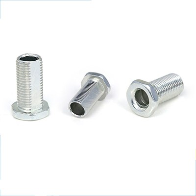 T型空芯外六角削边空心螺丝六角T形止动空心丸扁牙管轨道灯配件