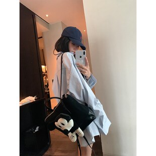 YOLO SHOP 【松弛r衬衫】纯棉简约浅蓝百搭纯色衬衫韩系宽松蓝衬