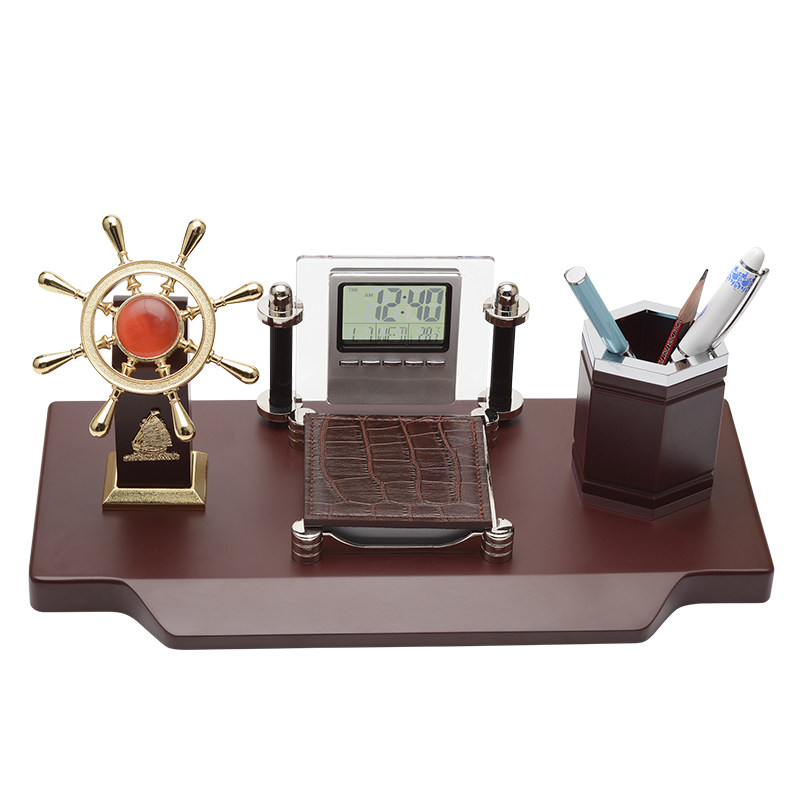 送老板办公桌面摆件舵电子万年历笔筒商务实用老员工教师简约礼品,家居饰品,装饰摆件,淘宝优惠券,粉丝福利购,淘宝优惠卷
