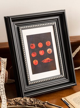 相框摆台洗照片加打印做成美式黑色画 画框挂F墙6 7 8 10寸a4拼图