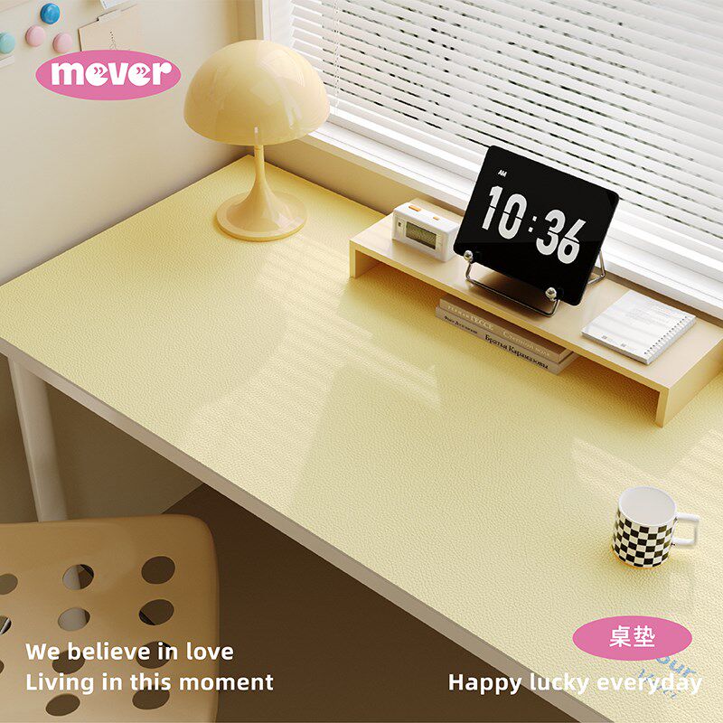 韩式纯色高级感电脑桌o垫学生办公桌面保护防水防油免洗PVC书桌垫