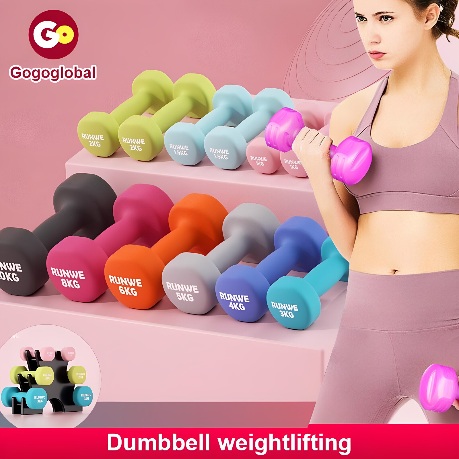 Home gym Barbell Dumbbell weightlifting Fitness Equipmen