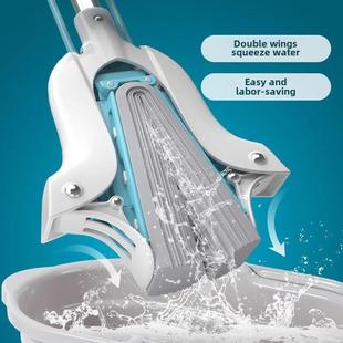 美丽雅2024新款 吸水净地拖免洗大号 海绵拖把家用一拖胶棉头对折式