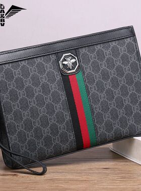 意大利GA&BV男士手包时尚2025新款手抓包包休闲手拿包潮男信封包