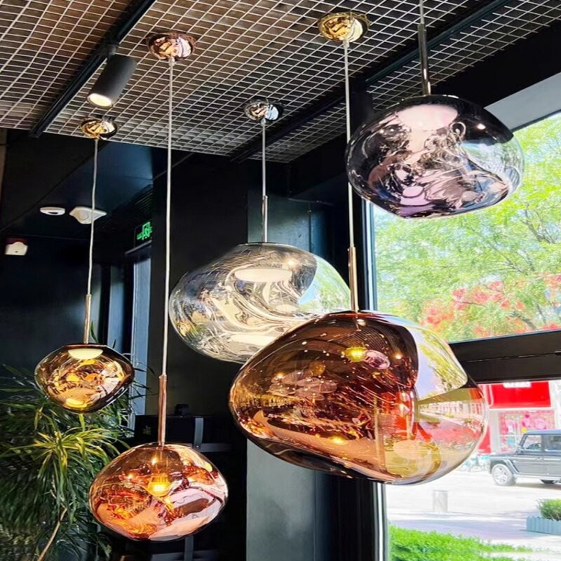 餐厅灯现代简约设计师熔岩吊灯图片