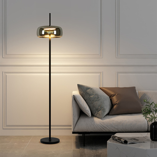意式极简落地灯客厅沙发旁氛围灯高级感创意设计卧室书房玻璃灯具