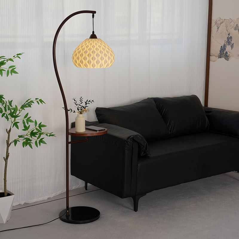 智能置物一体无线充卧室落地灯