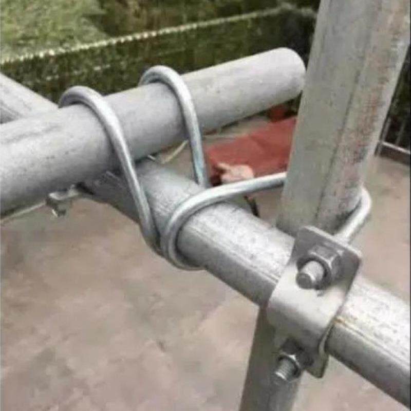 十字卡扣U型管卡双U镀锌十字管卡子钢管固定抱箍卡扣架子管连接件