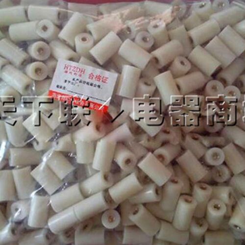 高低压配电柜圆柱型白色塑料绝缘子15X25mm 铜内螺纹不带杆子 M5