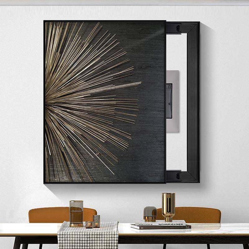 样板间电表箱装饰画掀盖竖版免打孔配电箱电表箱盒遮挡高级感挂画,特色手工艺,其他特色工艺品,淘宝优惠券,粉丝福利购,淘宝优惠卷