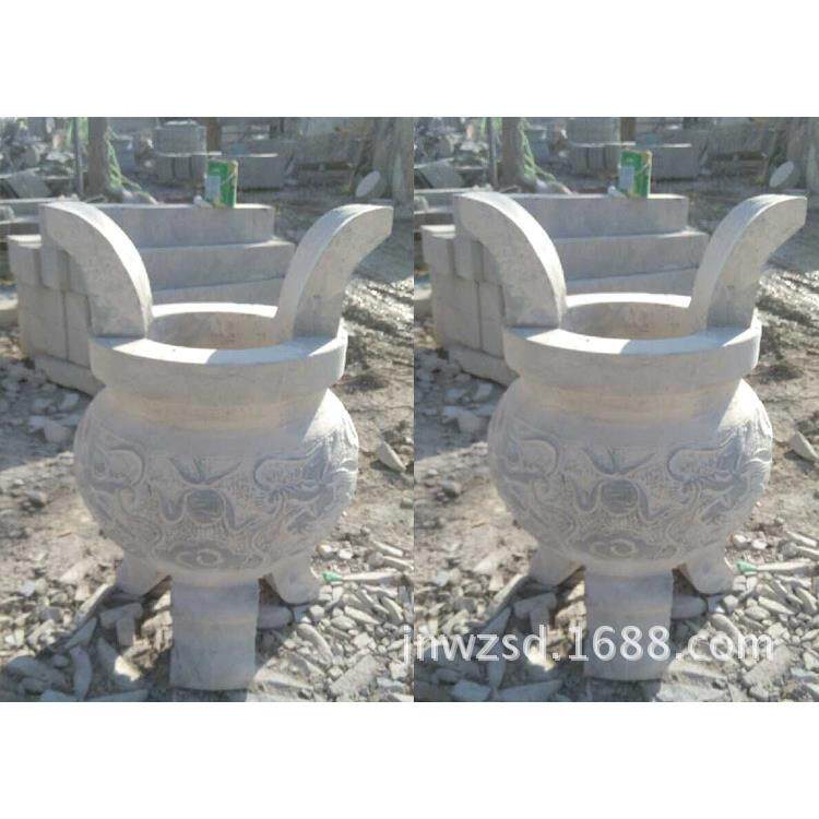 山东青石花盆价格石刻花盆图片园林石雕花盆
