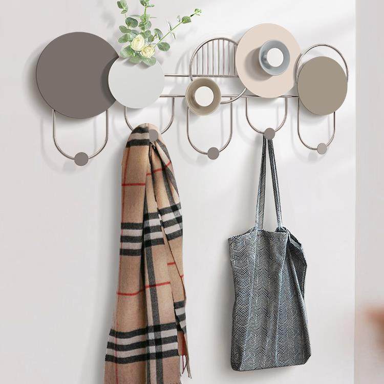 进门口玄关挂钩墙上收纳壁挂入户门后墙壁衣帽钩挂衣架创意免打孔