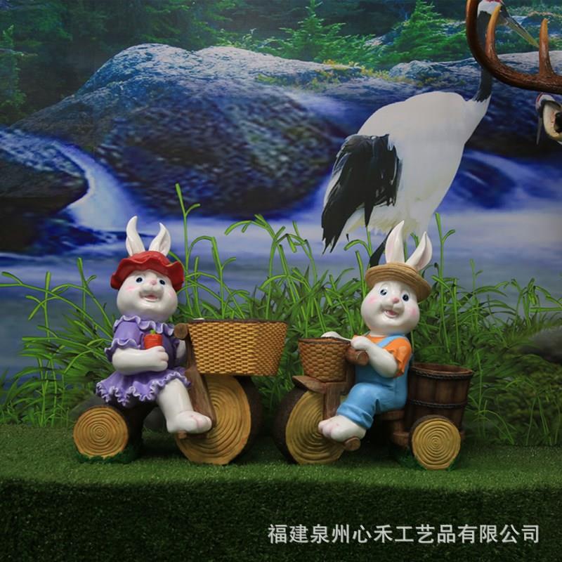 庭院户外卡通动物摆件生肖花缸装饰品绿地公园摆设树脂工艺品