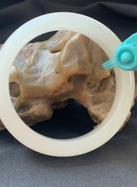 天然和田玉白玉正圈平安镯女款