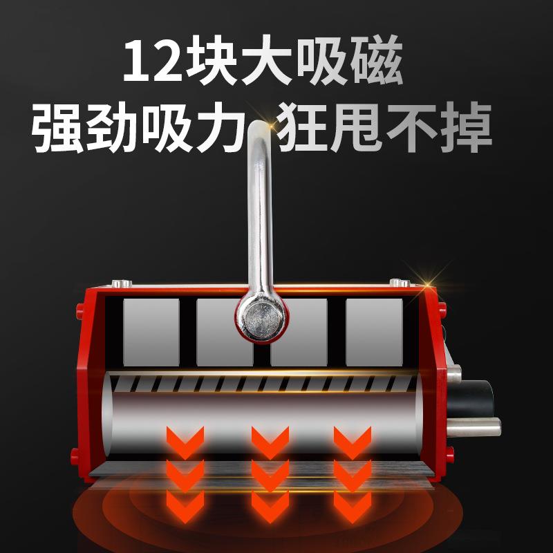 永磁吸盘不消磁磁力吊强力永磁起重器200kg一吨5吨圆钢磁铁起重机