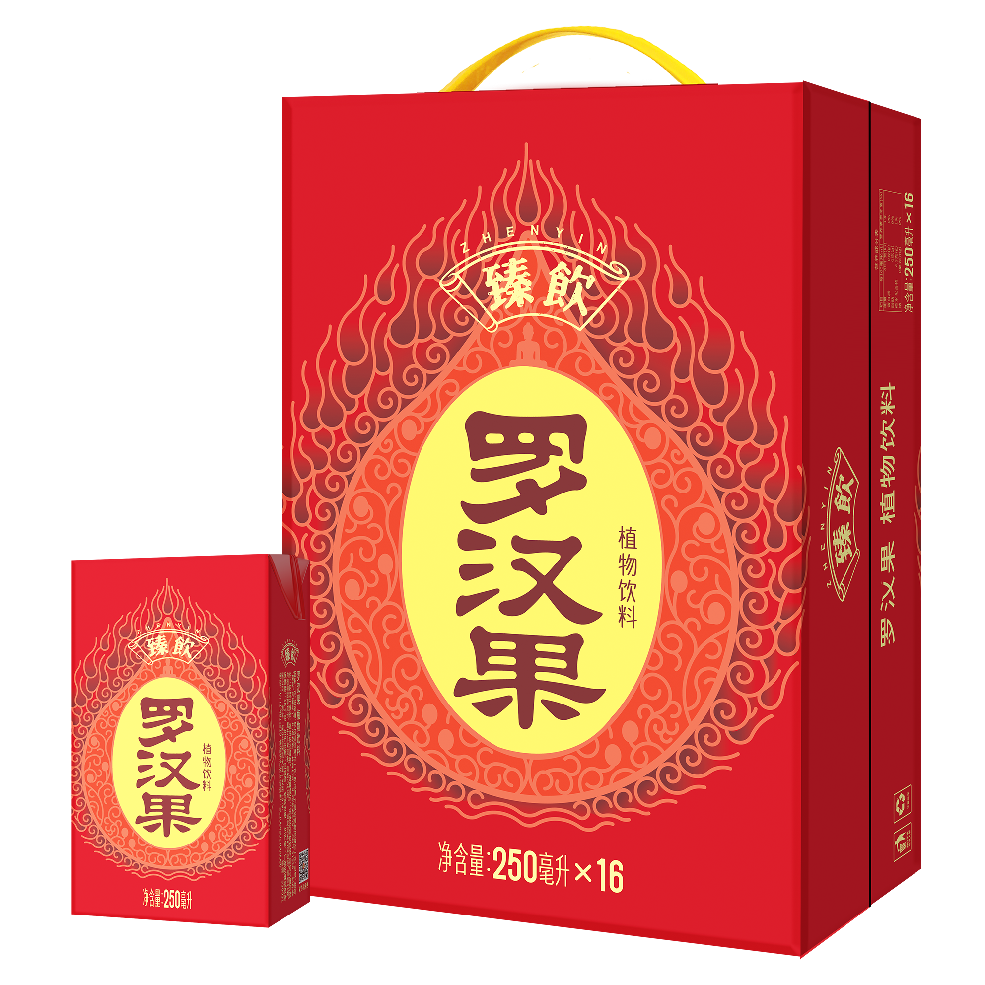 臻饮罗汉果植物饮料250mlX16盒