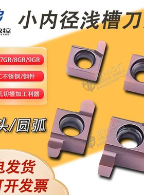 小孔内径不锈钢槽刀6/7GR100内孔切槽刀粒 8GR250 9GR300内槽刀片