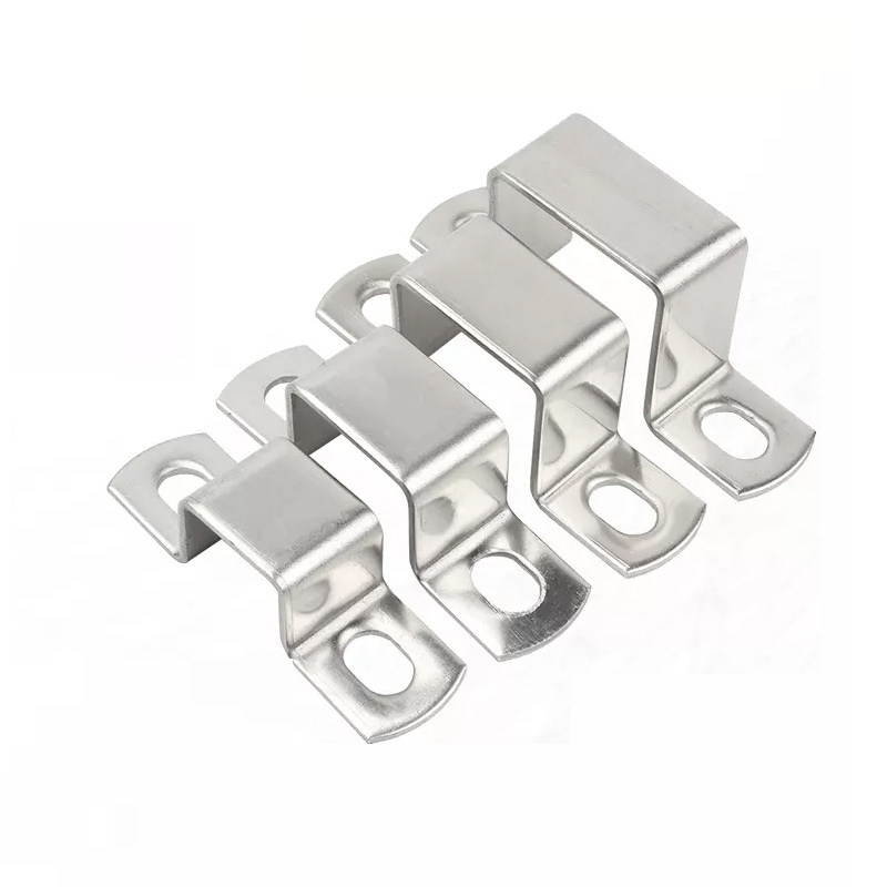 304不锈钢方型管卡方形卡扣骑马卡抱箍欧姆直角u型水管支架卡箍