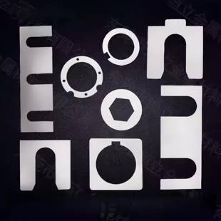 硅钢片E型夹具垫片0.01-5mm加工E型垫圈L型U型0.02金属垫片单孔