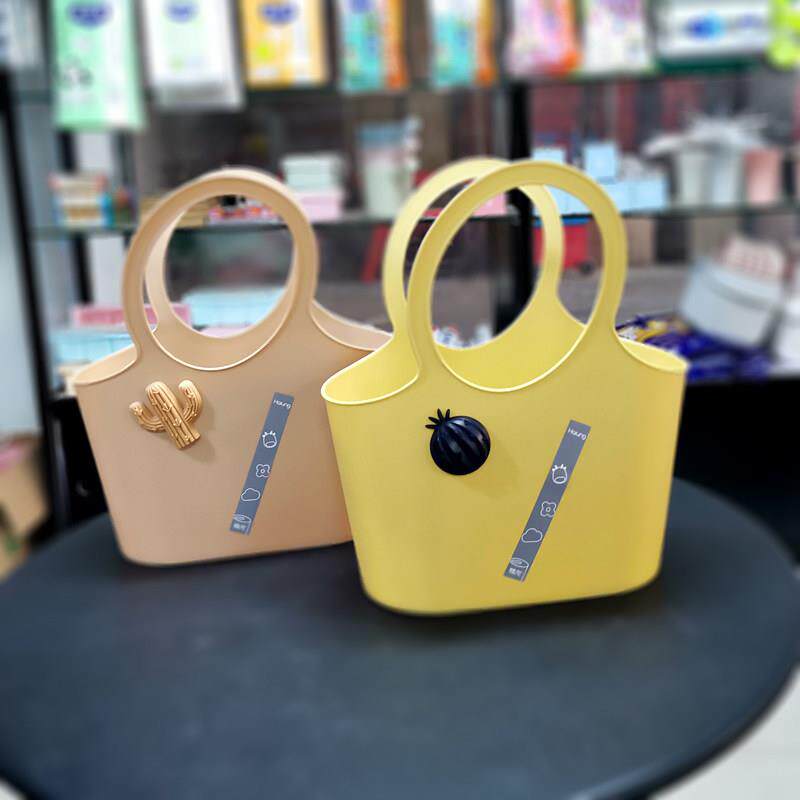 焕龙洗澡软塑料篮子沐浴可爱韩国洗漱篮学生手提篮浴室篮收纳脏