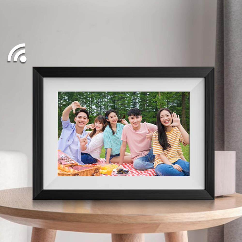 15/10英寸数码相框高清IPS触摸屏网络WiFi无线木纹边电子相册相架