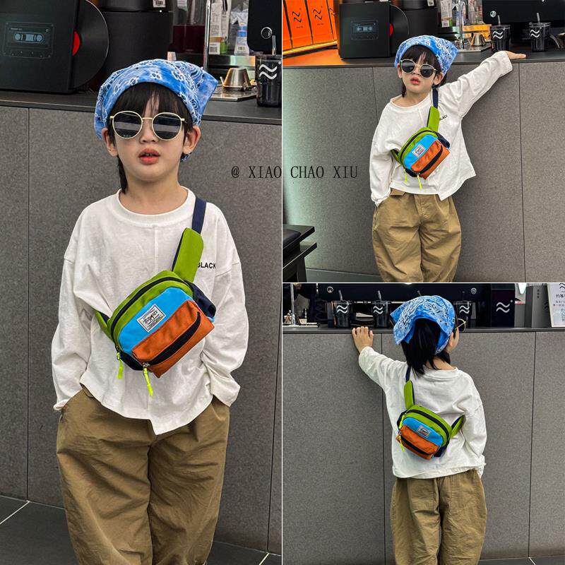 儿童包包潮酷洋气女童宝宝斜挎包时尚小男孩外出旅游零钱配饰胸包