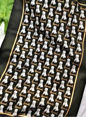 harrods英国伦敦桌布茶壶垫毛巾小狗西高地纯棉餐巾擦桌布茶巾