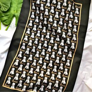 harrods英国伦敦桌布茶壶垫毛巾小狗西高地纯棉餐巾擦桌布茶巾