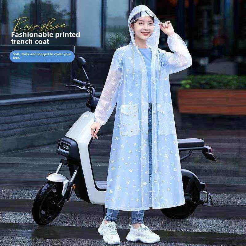 透明雨衣长款电动车女款加厚成人全身防暴雨防水雨披女式连体套装