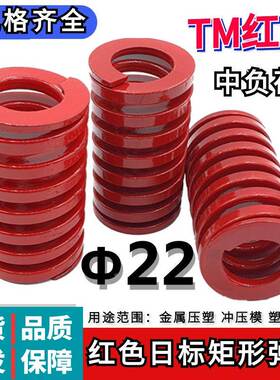 日标矩形红色模具弹簧TM22*25 30 35 40 45 50 55 60 65 70/175