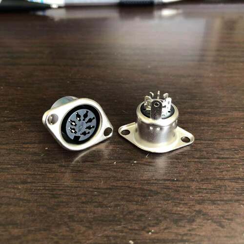 大键盘菱形大DIN插头7PIN插座医疗插座DS端子母座连接器母头7-19M