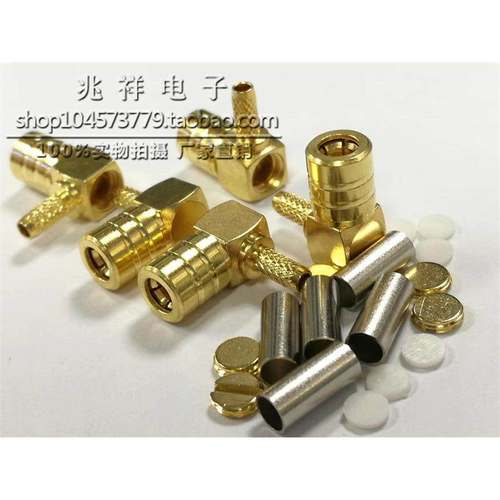 连接器SMB-KW-1.5 SMB母弯式接线头 50欧姆 90度 L型 匹配RG316线