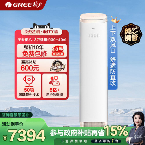 格力空调旗舰王者政府补贴