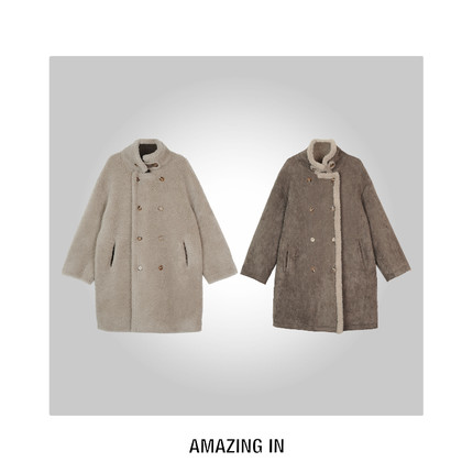 AMAZING IN | 1oo%绵羊毛 |两面穿羊羔毛外套A251219-AI5CDTJ2588