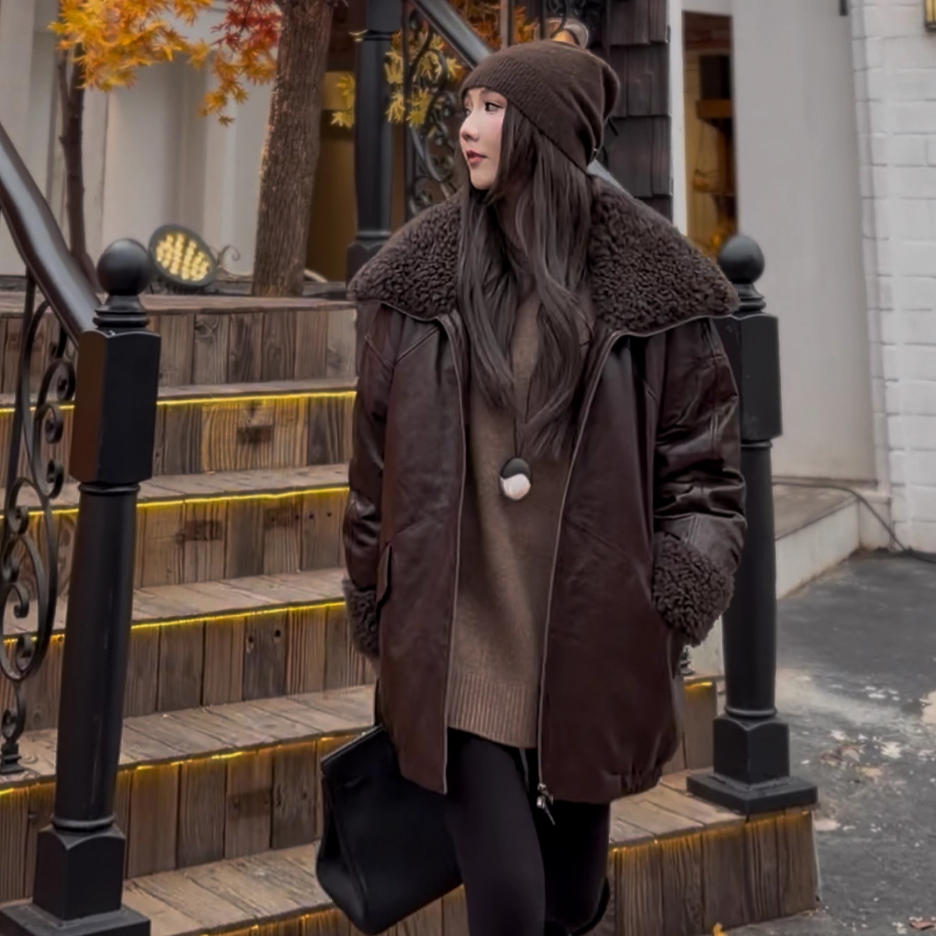 AMAZING IN | 90白鹅绒绵羊毛皮领鹅绒服 A251120-AI5ADDJ259931